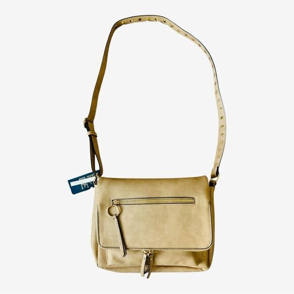 Juniper & Joy Tan Crossbody Bag Studded Strap BRAND-NEW With Tags - Picture 8 of 9
